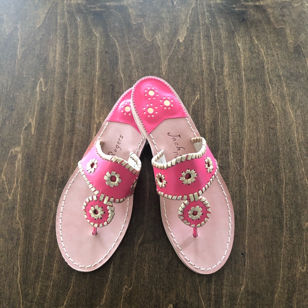 Brand new. Nantucket Gold Jack Rogers sandals.